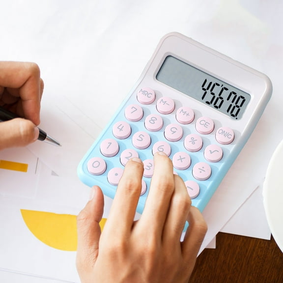 100Fens Pocket Calculator, Kids 8 Digit Small Desktop, LCD Display, Cute & Aesthetic Calculator