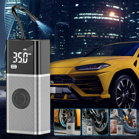 100Fens Portable Compressor Digital Pump With Pressure Display 150 PSI LED Lights for Cars Motorcycles Bikes and Sports Equipment Accesorios Para Carro