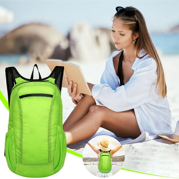 100Fens Portable Foldable Waterproof Student Backpack, Folding Bag Hiking Daypack for Travel Camping Outdoor