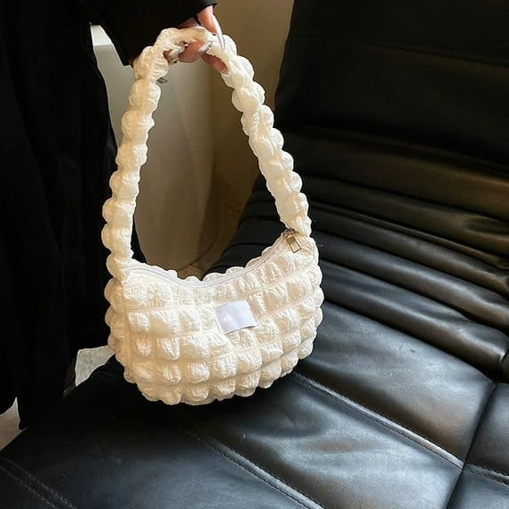 100Fens Puffer Tote Bag For Women Quilted Crossbody Bag, Lightweight Puffy Purse Hobo Puff Shoulder Handbags