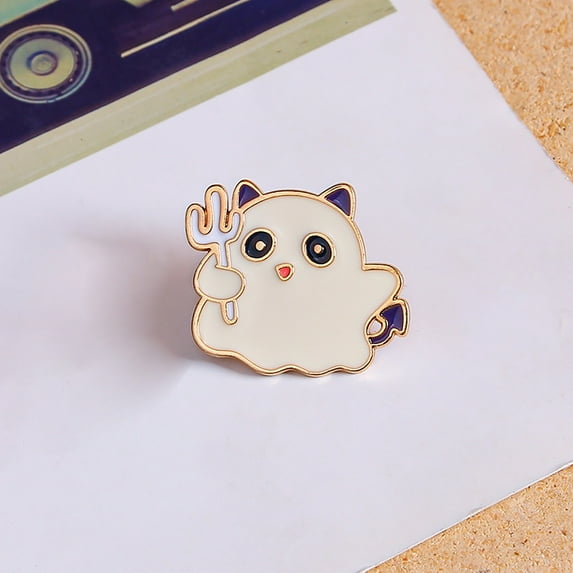 100Fens Pumpkin Lantern Ghost Brooch Halloween Funny Metal Badge Pin Accessories Clothes Bag Decorations