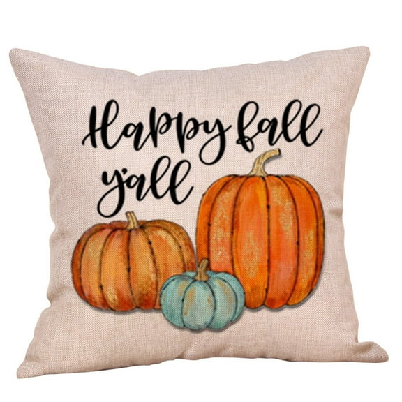 100Fens Pumpkin Throw Pillow Covers with Football Pinecone Autumn Fall Decor Coffee Pumpkin Pillow Case Farmhouse Decorative Couch Covers for Sofa/Couch/Porch