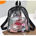 thumbnail image 1 of 100Fens Pvc Women Bag-Transparent Backpack-Plastic Cloth- Back Backpack- Candy Colored Student Bag- Large Capacity, 1 of 1