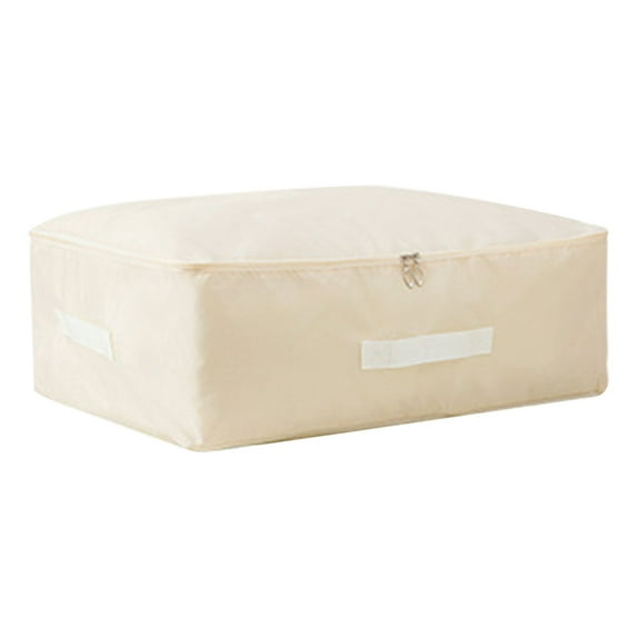 100Fens Quilt Storage Organizer Large Organizer Bag Clothes Quilt Packing Bag Clothes Moving Luggage Bag Beige Model Medium A
