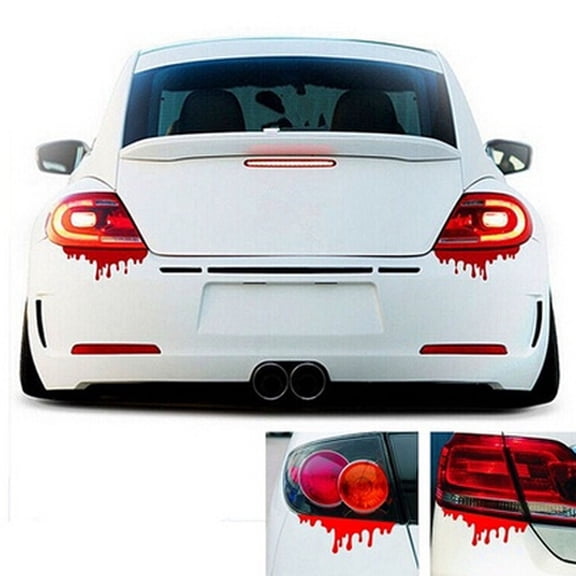 100Fens Red Car Stickers Reflective Car Decals Light Body Sticker Decal RD
