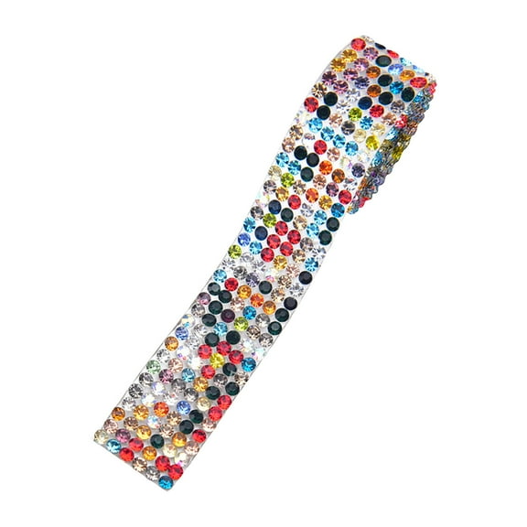 100Fens Rhinestone Ribbon Roll Crystal Trim Roll Black Self Adhesive Rhinestone Strips 0.4" W x 36" L Rhinestone Bling Adhesive Rhinestones Diamond Wrap for DIY Crafts Clothes Decoration