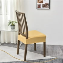 100Fens Seat Covers For Dining Room Chairs Set,Leather Chair Seat Slipcovers Dining Chair Cover Removable Washable Chair Protctor Cover,Rear Covers