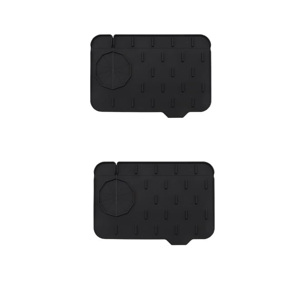 100Fens Silicone Faucet Handle Drip Catcher Tray, Kitchen Sink Splash Guard, Kitchen Sink Mats,Sink Protector/Accessories, Faucet Splash Guard, Non-Slip Drainer Pad Drying Mat For Kitchen