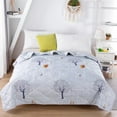 thumbnail image 1 of 100Fens Skin-Friendly Plain Printed Washed Cotton Summer Quilt Ventilation Quilt, 1 of 6