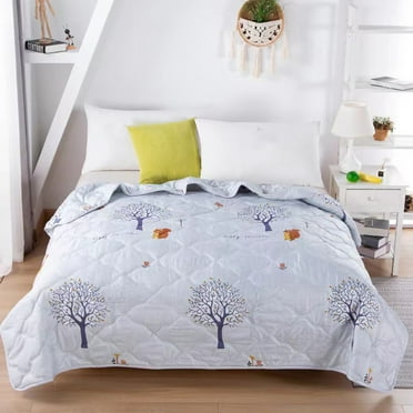 100Fens Skin-Friendly Plain Printed Washed Cotton Summer Quilt Ventilation Quilt