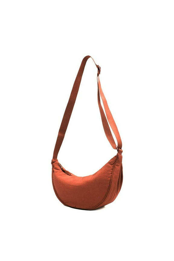 Small Nylon Crescent Crossbody Purses Bag for Women Men Trendy,Travel Sling Bag For School Sports Leisure Travel