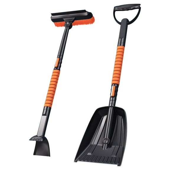 100Fens Snow Shovel For Car Route - 2 In 1 And 5 In 1 Aluminum Alloy Telescopic Snow Removal Shovel Lightweight Multipurpose Removable Shovel For Car Body Snow Shovel