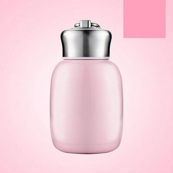 100Fens Solid Color Stainless Steel Water Bottle, Small Vacuum Insulated Water Bottle Leak Proof Sport Tumbler Cup Hot and Cold Water Bottle for Women Girls Kids Gift Milk Tea