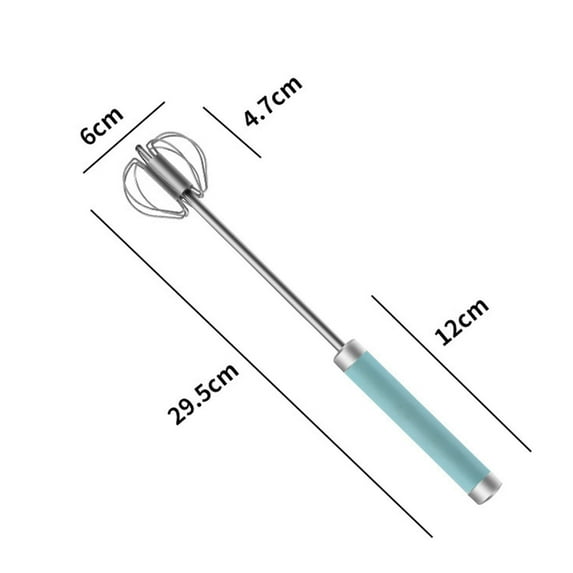 100Fens Stainless Steel Whisk Hand Push Rotary Whisk Semi-automatic Stirrer