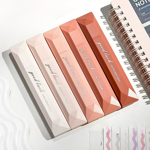 100Fens Student Exam Pen Test Correction Tape Exquisite Gradient Correction Tape Large Capacity Slippery and Not Easy to Break Correction Tape