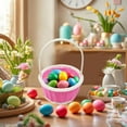 thumbnail image 1 of 100Fens Easter Mini Plastic Woven Basket Easter Theme Basket Suitable For Easter Home Outdoor School Use, 1 of 6