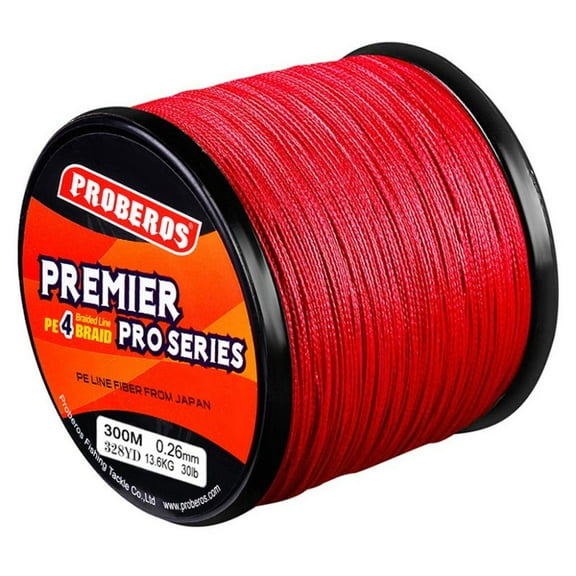 100Fens Super Strong Abrasion Pe Braid Fishing Line 4 Strands 300M 30Lb