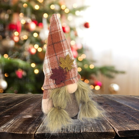 100Fens Thanksgving Decorations Indoor - Thanksgiving Gnomes Decorations for Home - Fall Gnomes Plush Couple for Tiered Tray Mantel Shelf Table Decor