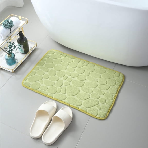 100Fens Thickened Coral Velvet Embossed Entrance Carpet,Floor Mat,Bathroom,Bathroom,Water Absorption Foot Pad,Slip Pad,40 * 60Cm