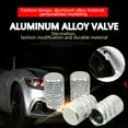 thumbnail image 1 of 100Fens TireValve Cover (Pack of 4), Round Aluminum, UniversalValve Cover, Hub Cap, 1 of 9