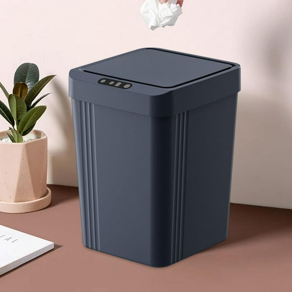 100Fens Touchless Sensor Trash Can 13 Liter/3.4 Gallon Small Capacity Trash Can With Lid Sensor Kitchen Bin Recycling For Kitchen/Living Room/Office