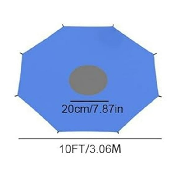 100Fens Trampoline Shade Cover for 8FT 10FT 12FT 14FT 16FT Trampoline, Sunproof Canopy for Outdoor Trampoline