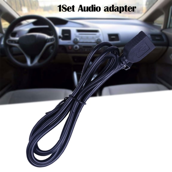 100Fens USB AUX Cable Adapter Audio Media Music Interface For Geshitu/ Civic