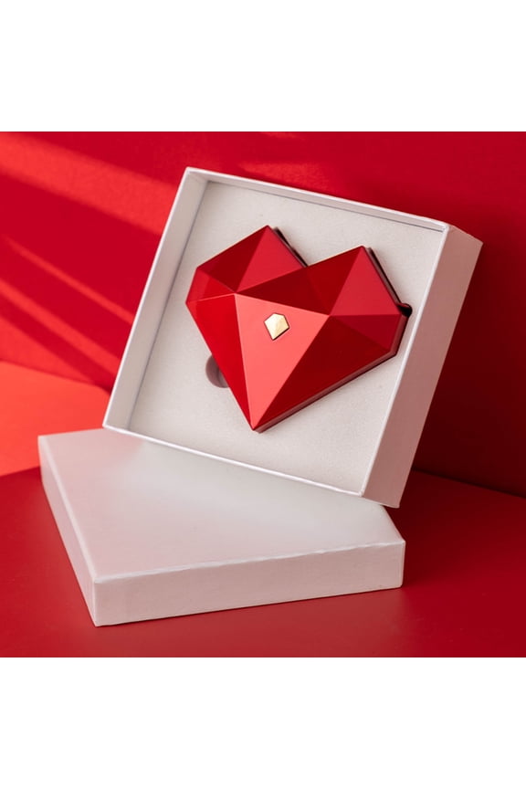Valentine Day Gift Heart Shaped Diamond Jewelry Box Automatic Open Proposal Surprise Ring Box Jewelry Packaging Storage Box Without Jewelry