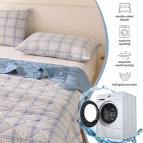 100Fens Washed Cotton Summer Quilt Summer Cool Quilt Air Conditioning Quilt Thin Quilt Embossed Gift Live Home Students Dormitory Quilt