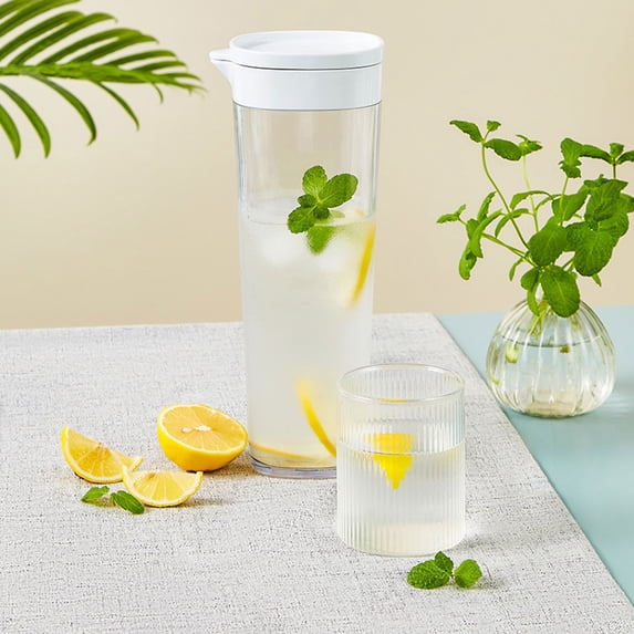 100Fens Water Pitcher,Fruit Infuser Pitcher With Removable Lid,High Heat Resistance Infusion Pitcher For Hot/Cold Water,Flavor-Infused Beverage & Iced Tea