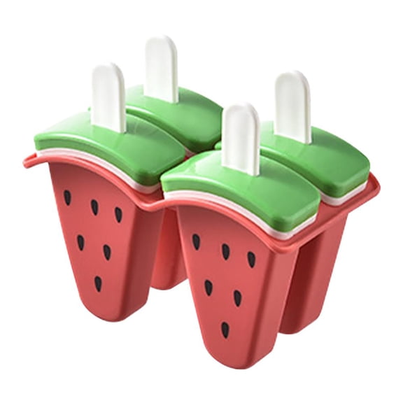 100Fens Watermelon Ice Popsicle Moulds With Handles Reusable Easy To Demould Drip-Proof Homemade Popsicle Ice Cream Diy Good Fruit Popsicle