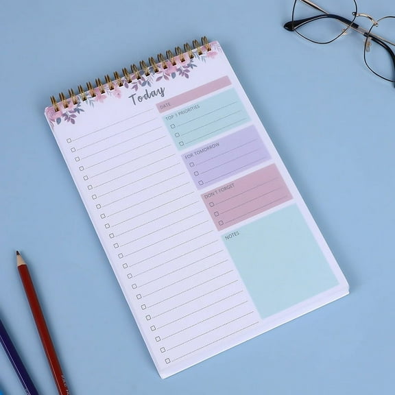 100Fens Weekly Plan B5 Flip Up Coil Notebook Weekly Dairly Schedule Notepad Book Rainbow Color Portable Schedule Notebook
