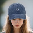 thumbnail image 1 of 100Fens Women's Baseball Cap With Heart-Shaped Embroidery Pattern Hat Adjustable Cap Outdoor Sports Cap, 1 of 9