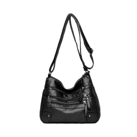 100Fens Zipper Crossbody Bag With Wide Shoulder Strap Phone Wallet,Shoulder Purse,Multiple Zipper Pockets.