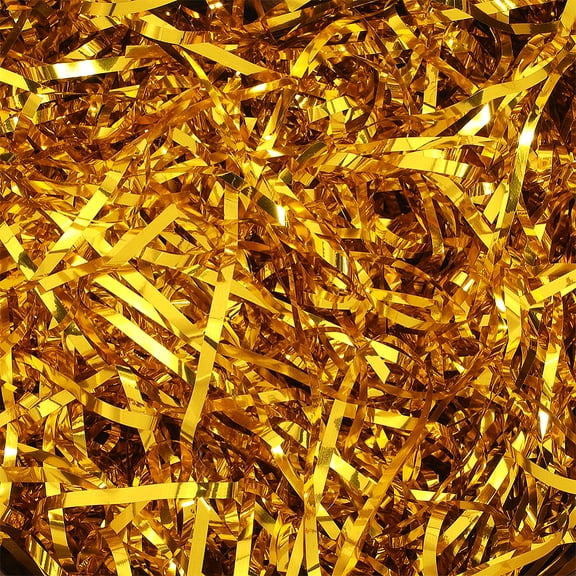 100G Basket Filler Paper Shred Gold Box Filler Crinkle Paper Plastic Shiny Metallic Iridescent Film Hamper Shreds Confetti
