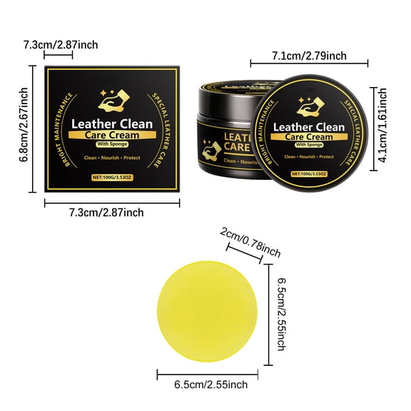 100G Leather Restoration And Care Kit Includes Cleaner And Conditioner Revives Shine And Provides Protection For Car Furniture And Upholstery Leather