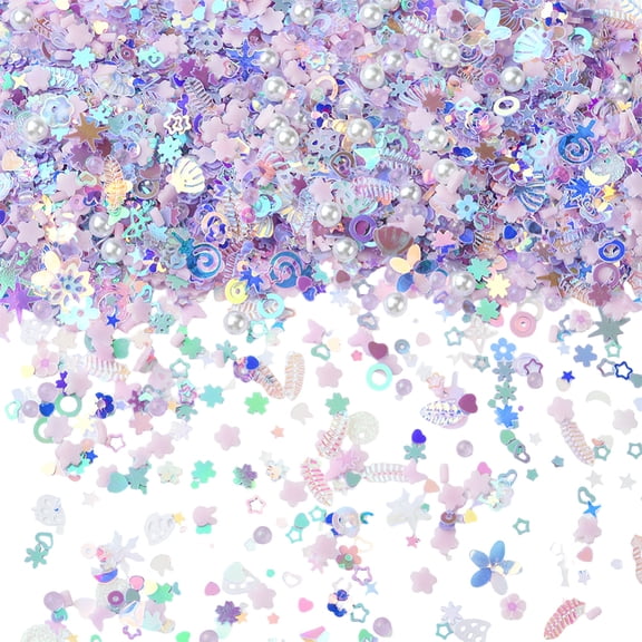 100G Nail Art Slices Polymer Clay Slice Bulk Purple Glow in The Dark Luminous PVC Pearl Mini Glitter Sprinkles Tiny Sequins