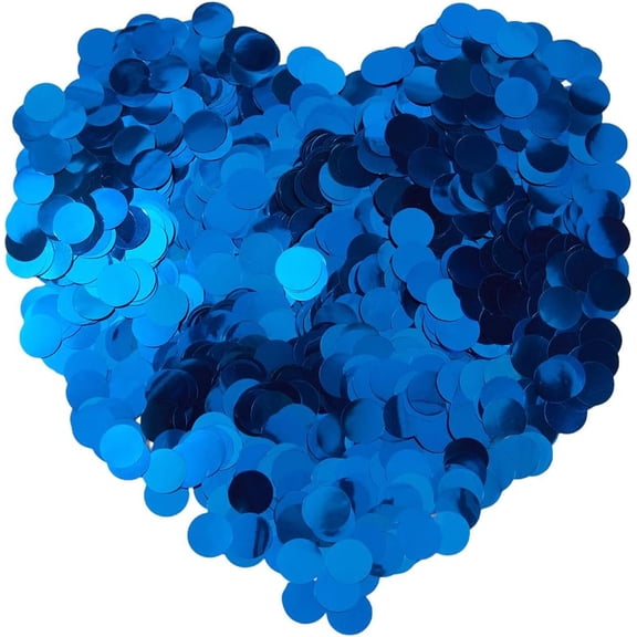100G PE Paillette/Sequin Confetti Flat Round Royal Blue 9.5x0.01mm Craft