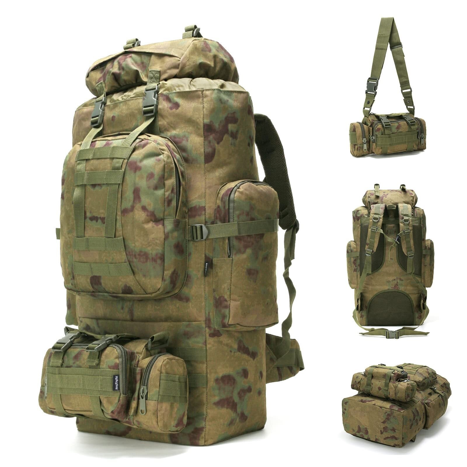 100L Camping Hiking Backpack,Molle military Tactical rucksack backpack ...