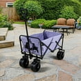 thumbnail image 1 of 100L Collapsible Folding Beach Wagon Cart with 220Lbs Large Capacity, Wagons Carts Heavy Duty Foldable with Big Wheels for Sand, Garden, Camping, 1 of 10