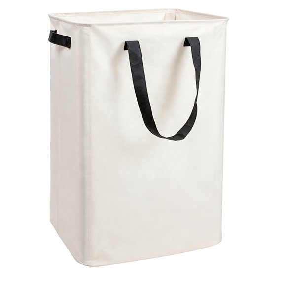 Fabric Clothes Basket, 100L Collapsible Laundry Hamper with Reinforced Handles, Tall Freestanding Foldable Bin, Space-Saving Organizer for Bedroom Bathroom Dorm Closet