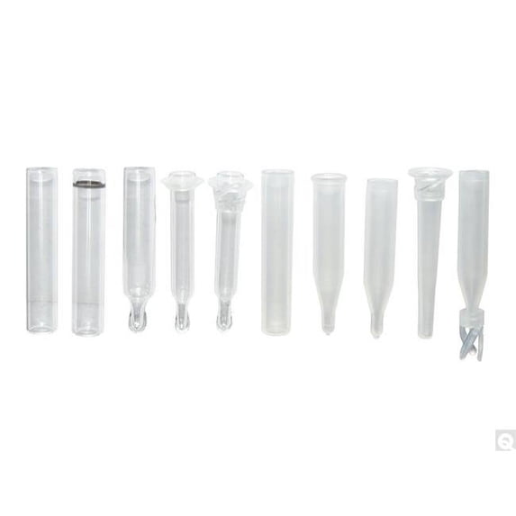 100L Glass Conical Limited Volume Insert, Precision-Formed Mandrel Interior Vial with Patented Top Spring - Pack of 100