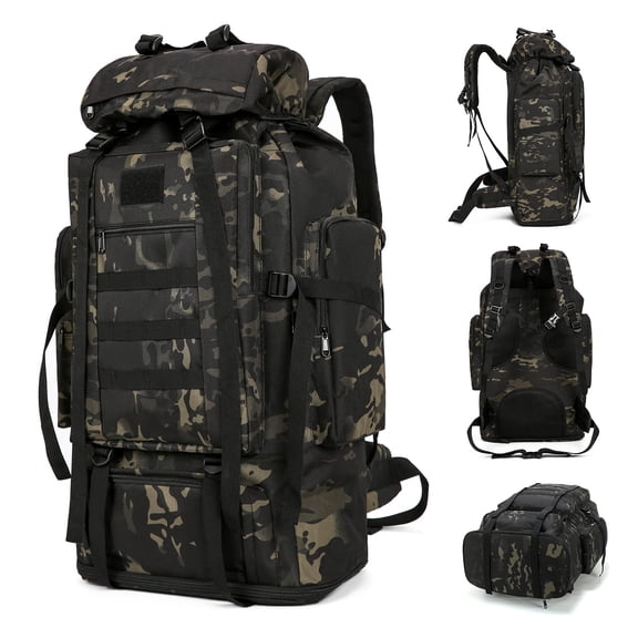 100L Hiking Camping Backpack MOLLE Rucksack Waterproof Daypack for Traveling