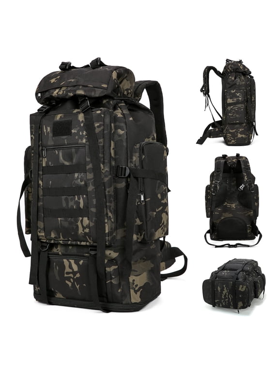 100L Hiking Camping Backpack MOLLE Rucksack Waterproof Daypack for Traveling