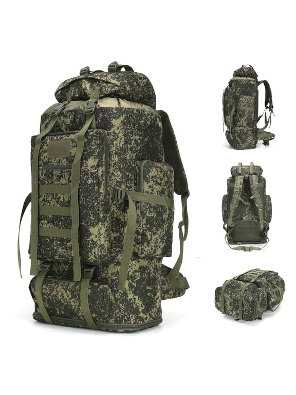100L Hiking Camping Backpack MOLLE Rucksack Waterproof Daypack for Traveling