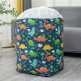 thumbnail image 1 of 100L Large Capacity Canvas Linen Drawstring Storage Bag, Thickened Dustproof Foldable Organizer with Carry Handles, Breathable Coated Storage Bag for Quilts Clothes Blankets Home Closet, 1 of 6
