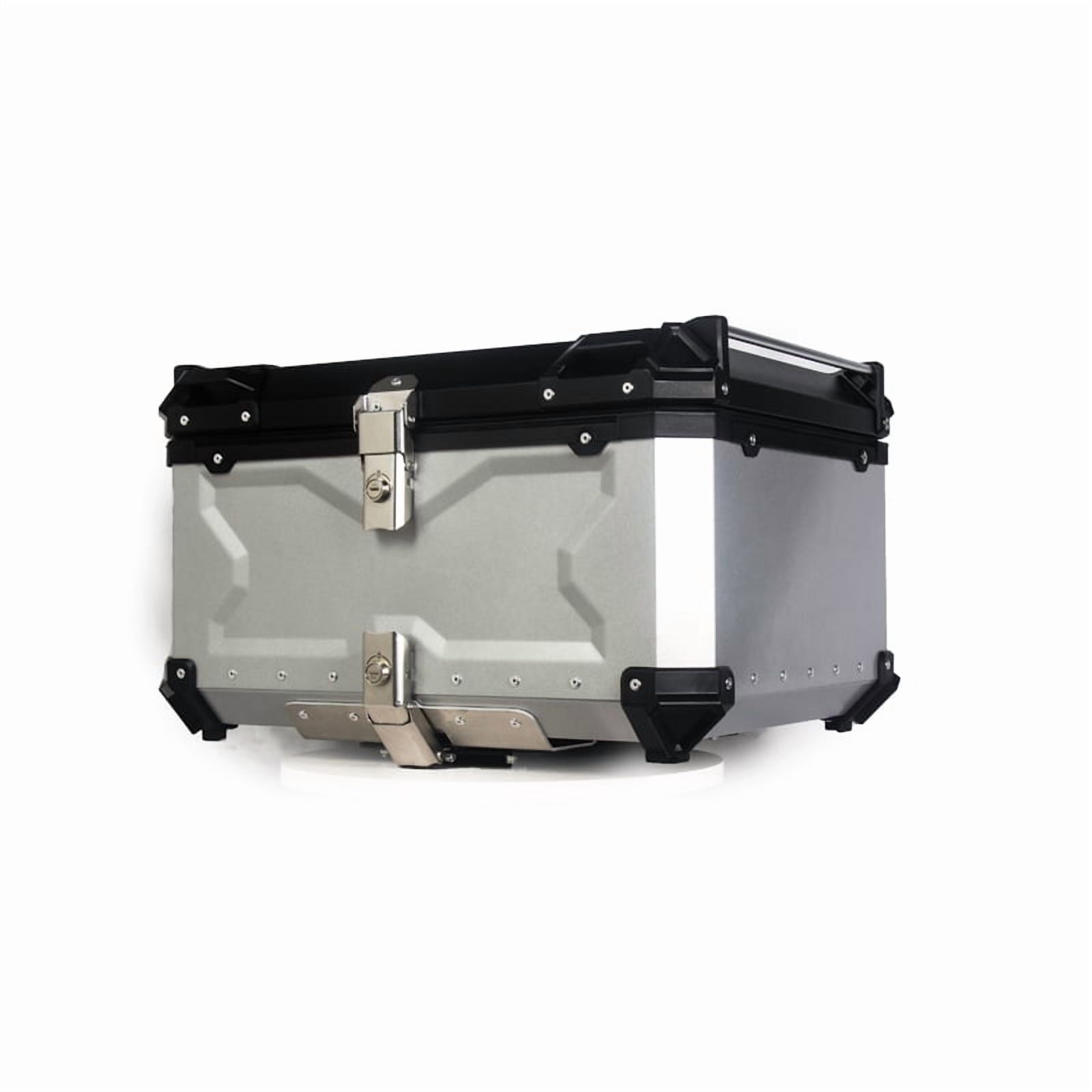 100L Waterproof Motorcycle Top Box - Universal Anti-Theft Lock Rear Trunk for Touring & Storage, Fits Full-Face Helmet & Luggage, Heavy-Duty Motorcycle Tail Box