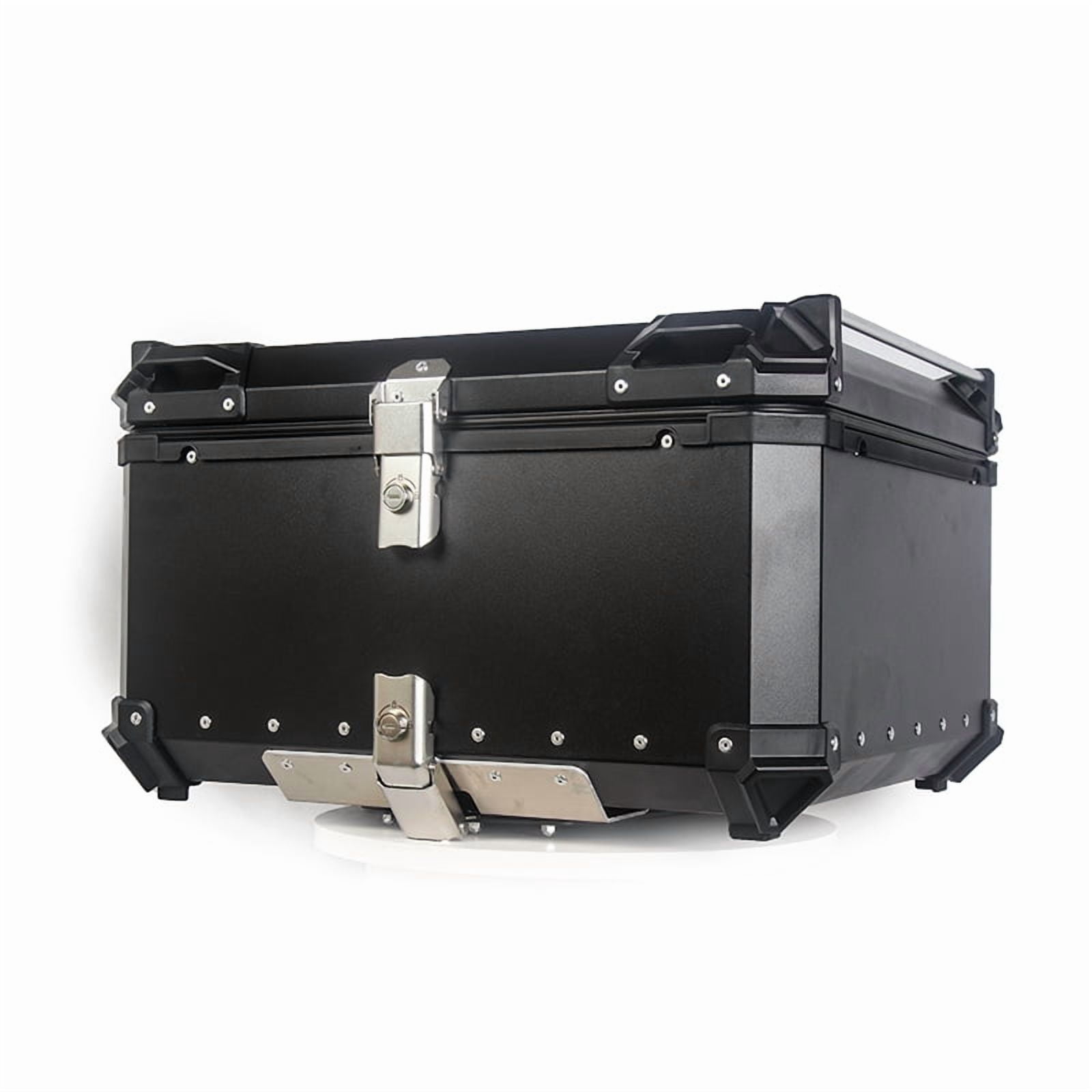 100L Waterproof Motorcycle Top Box - Universal Anti-Theft Lock Rear Trunk for Touring & Storage, Fits Full-Face Helmet & Luggage, Heavy-Duty Motorcycle Tail Box