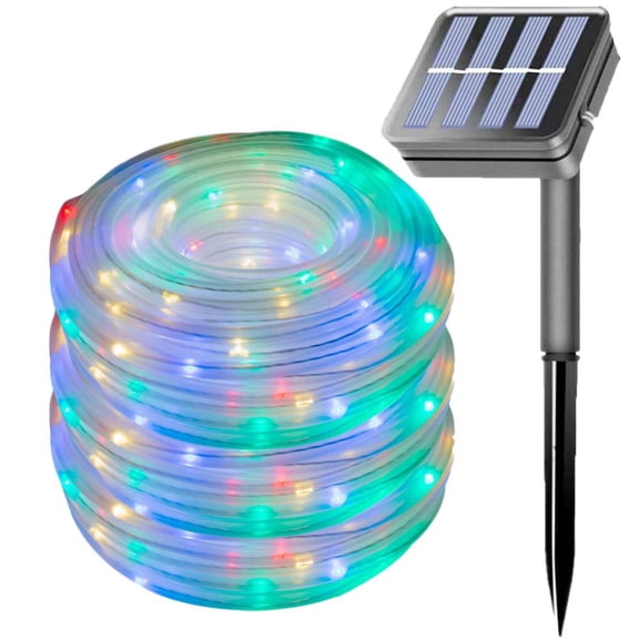 100LED Rope Lights Outdoor,Waterproof 39FT 8Mode Solar Powered Tube Strip Light Copper Wire Fairy String Lights for Garden Yard Party Wedding Christmas Decoration