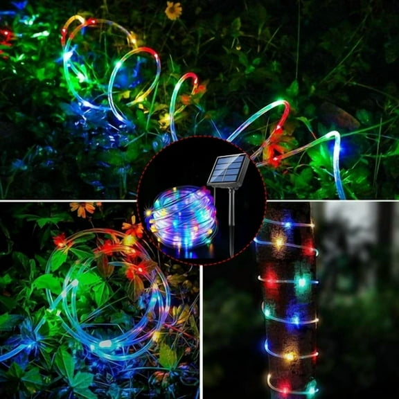 100Led Solar Powered String Light Garden Path Yard Decor Lamp Waterproof Outdoor